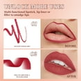 thumbnail image 2 of Carmine Gradient Lipstick Crayon Lip Liner Pencil Gradual Effect Lip Pencil Lipstick For Women Long Lasting Proof Lipstick Pencil 2.4g, 2 of 5