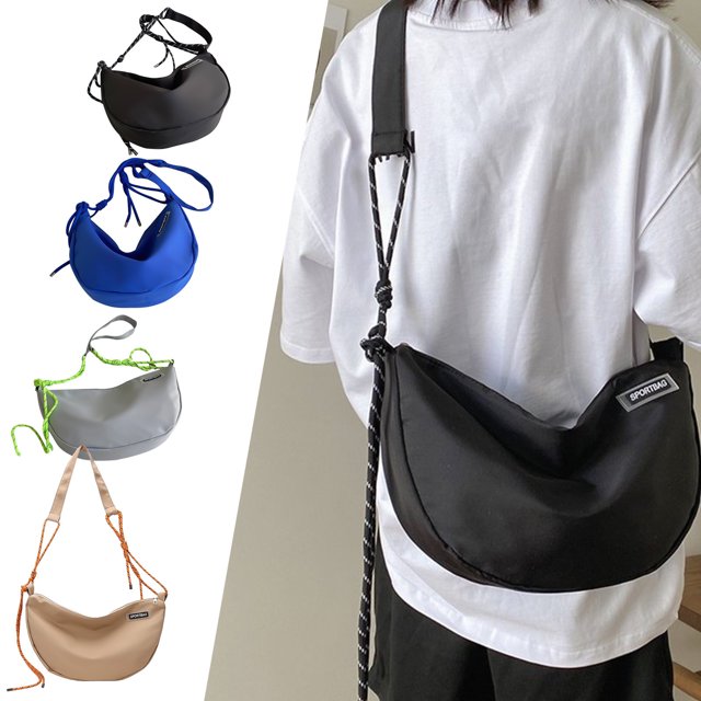 Bolso cruzado de lona grande para mujer - Bolso retro de hombro con gran capacidad para uso diario, senderismo y viajes
