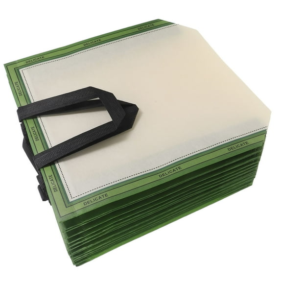 Moluckfu Green Reusable present Bags for Party Favors Made with Non Woven Fabric 10pcs Bulk Size 7 x 10 inches