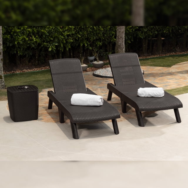 Set X2 Camastro Plegable Portatil Con Mesa Para Alberca Y Playa