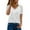 White, variant on Babysbule Womens Summer Tops Women Casual Solid Short Sleeve V-Neck Loose Lace Blouse Tops T-Shirt