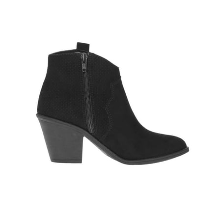 Ladies Western Black Leather Boots - Time and Tru Women's Western Style Boot