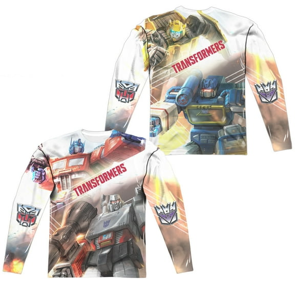 Transformers - Warriors Of Cybertron (Front/Back Print) - Regular Fit Long Sleeve Shirt - X-Large