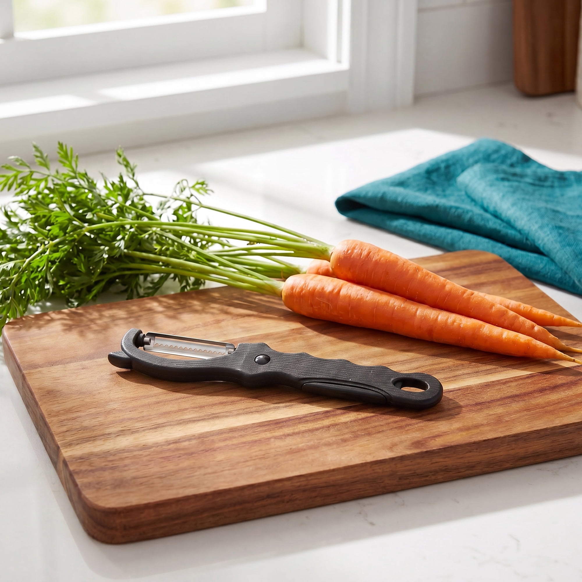 Unique Bargains Stainless Steel Lightweight Peeler with Hangable Hole Black-3 7.1 x 1.2"