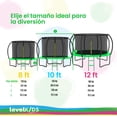 thumbnail image 3 of TRAMPOLIN PUMPKIN VERDE 8FT LEVEL KIDS trampolin De 8 Pies verde, 3 of 5
