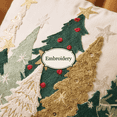 thumbnail image 5 of Sm:)e Beige Green Tree Snowflakes Christmas Throw Pillow Covers 18x18 Inch, Soft Plush Faux Fur 3D Embroidered Decorative Cushion Covers for Sofa Home Decor, 5 of 8