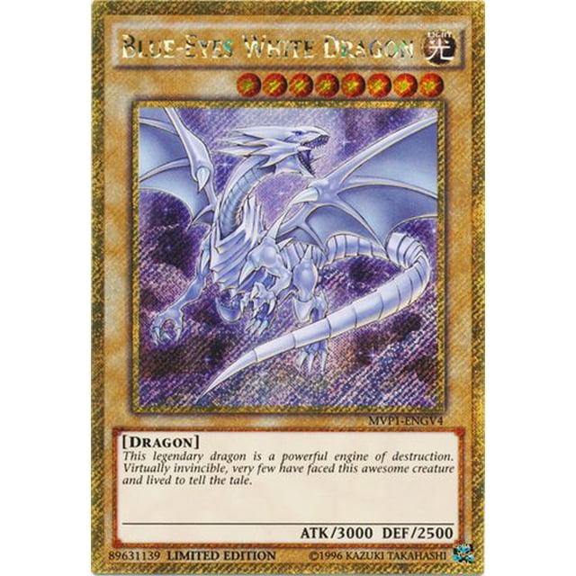 Yu-gi-Oh - Blue-Eyes White Dragon - MVP1-ENgV4 - Gold Secret Rare - Limited Edition - The Dark Side of Dimensions Movie Pack Gold Edition (Edición limitada) Yu-Gi-Oh! 617957155648