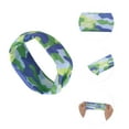 thumbnail image 3 of Unique Bargains 1 Pc Camouflage Print Headband for Yoga Blue Green White, 3 of 6