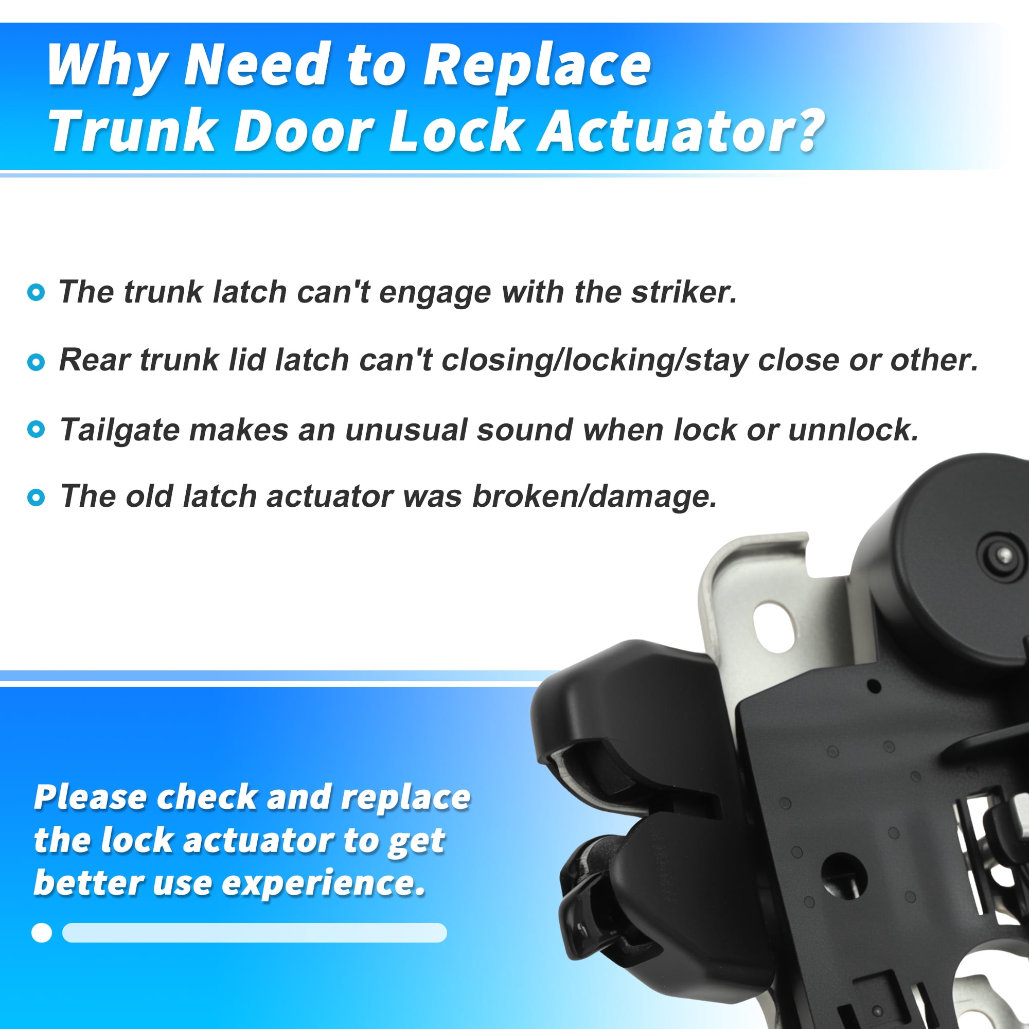Unique Bargains 846309N00A Rear Trunk Latch Lock Actuator for Nissan Maxima 09-14