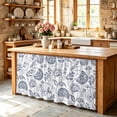 thumbnail image 6 of Pastoral Flowers Cabinet Curtain 32"Wx55"L, Dustproof Pantry Door Curtain with Self Adhesive Tape, Vintage Haze Blue Farmhouse Plant Tall Storage Cover Privacy Drape for Bathroom Kitchen Laundry Room, 6 of 9