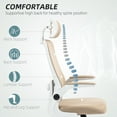 thumbnail image 4 of HOMCOM Ergonomic Office Chair, Mesh Desk Chair with Lumbar Support, Khaki, 4 of 8
