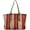 Red, variant on PIKADINGNIS Fashion Large Size Canvas Shoulder Bag for Women, Strip Tote Handbag with PU Leather Strap