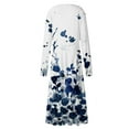 ASDFVBKG Long Dresses for Women Winter VNeck Long Sleeve Casual Floral