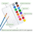thumbnail image 3 of Libro de trabajo de acuarela Terself, juego de pintura de 16 colores para adultos, 3 of 7