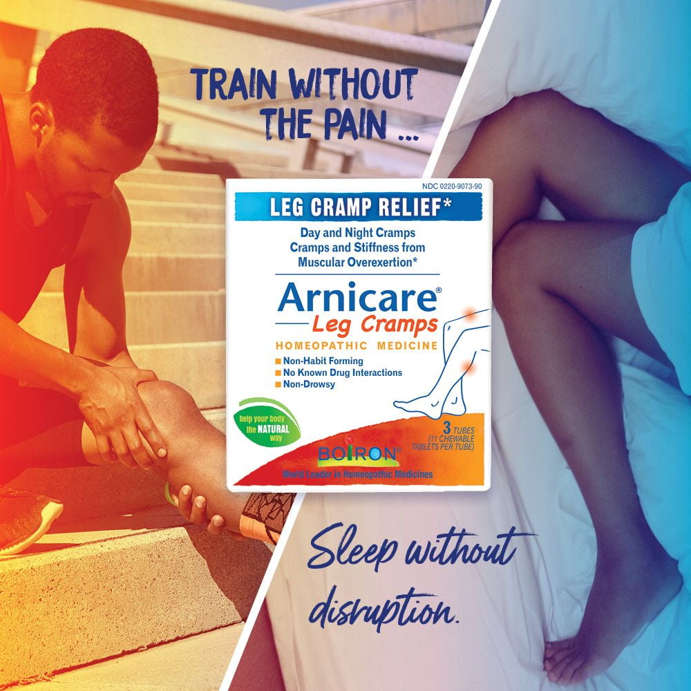 Boiron Arnicare Leg Cramps Tablets 3 Tubes 11 Chewable Tablets Per Tube Homeopathic Medicine For Leg Cramp Relief Walmart Com Walmart Com