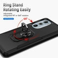 thumbnail image 6 of Moto Edge Plus 2022 case,Motorola Edge+ 2022 case,[Military Grade] with HD Screen Protector Magnetic Ring Kickstand Car Mount Protection Armor Phone Case Cover for Motorola Edge Plus 2022, Black, 6 of 9