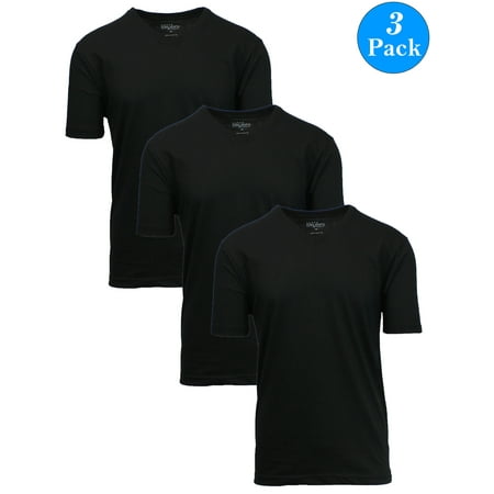 Cotton Blend Short Sleeve Shirt - Men's Premium Cotton Blend Short Sleeve V-Neck Tees (3-Pack)