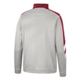 thumbnail image 3 of Men's Colosseum Gray/Crimson Washington State Cougars Bushwood Fleece Quarter-Zip Jacket, 3 of 3