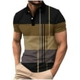 thumbnail image 3 of Yiliang Mens Slim Fit Monochrome Non Shrink Golf Polo Shirt Stretch Neutral Tones Summer Top business Ready Tee, 3 of 5