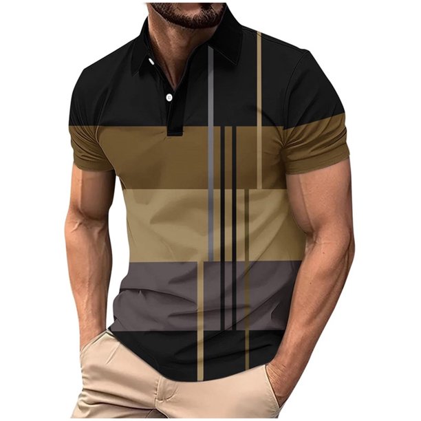 Mens Manga Corta Botón Abajo Camisas con Bolsillo Pulover Botón de Impresión de la Camisa de Solapa de Poliéster Cuello de Vuelta, Blusa Casual para Hombres