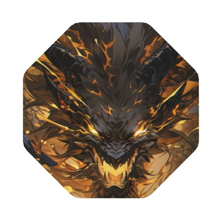 

Matuu Cool Black Gold Dragon for Cup Coasters Set of 6 Leather Coasters Desk Coasters for Office Measures 4” x 4” Octagon