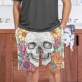 thumbnail image 7 of Relaxed fit printed pajama bottoms, sizes S to XXL A White Skull, 7 of 7