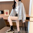 thumbnail image 4 of Chaquetas para mujer, moda coreana, cuello alto holgado, sudaderas con capucha de manga larga, cárdigans de gran tamaño, abrigos con cremallera, ropa informal para mujer, 4 of 4