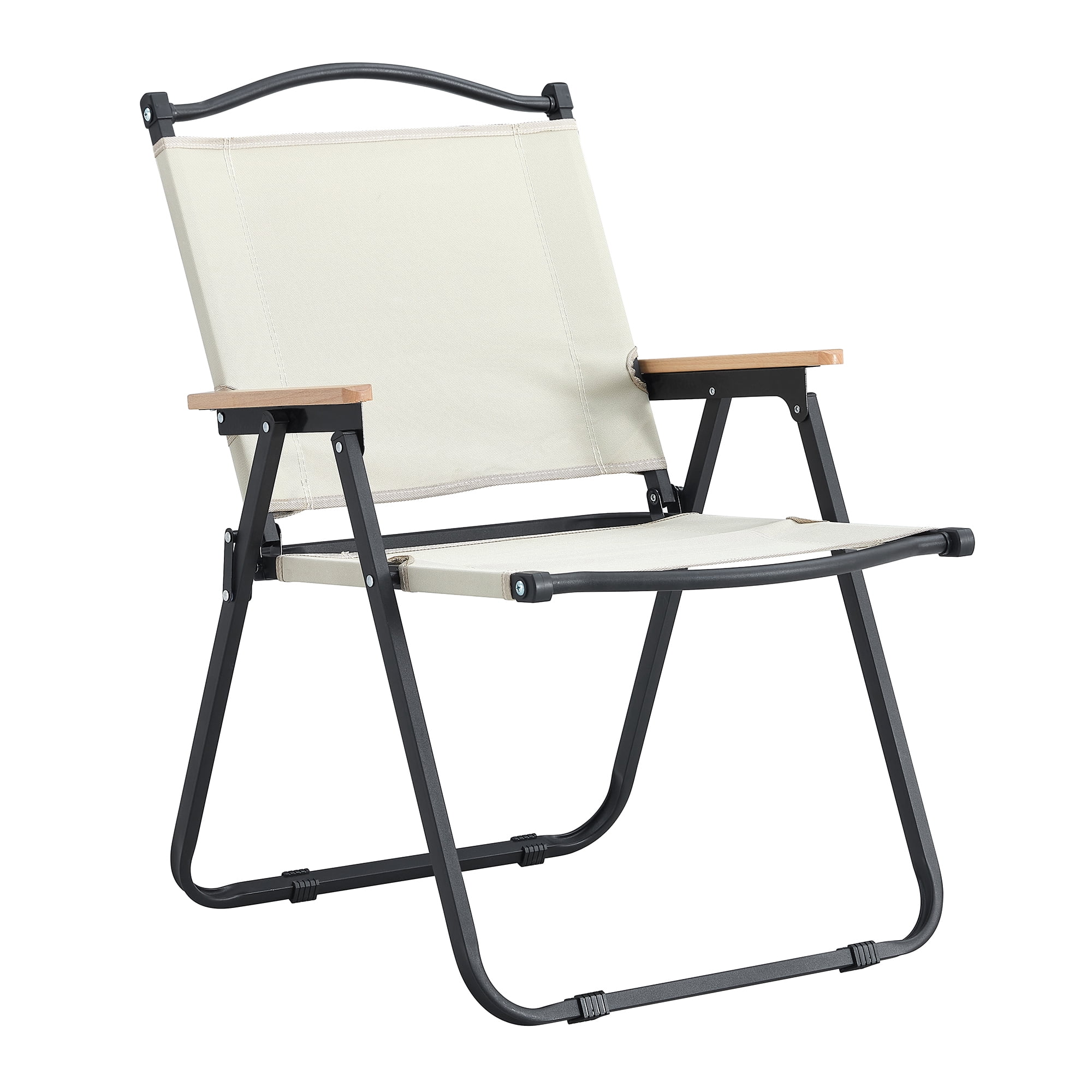 MAYEERTY 1-Piece Folding Outdoor Chair with Armrests and Anti-Slip Feet