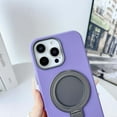 thumbnail image 4 of 3-in-1 Magnetic for iPhone 16 Case with Rotatable Ring Holder Stand, Drop-Proof Shockproof Protective Case, Compatible with Mag-Safe Kickstand Phone Cover for iPhone 16, Purple, 4 of 8