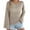 B Khaki, variant on Women's Sweaters Casual Solid Color Hollow Out Long Sleeve Pullover Knitted Sweaters Fall Sweater Orange L
