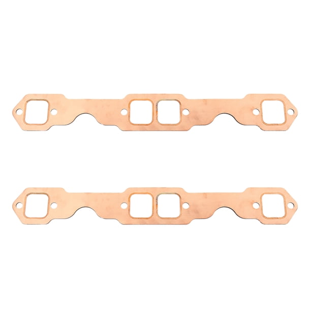 2Pcs Cuadrado Puerto Encabezado Reutilizable Escape Colector Juntas para Coche