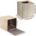thumbnail image 3 of Cubierta De La Caja Del Titular Del Papel De Seda Del Cuero De La Pu - Oro, 3 of 5
