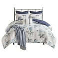 thumbnail image 1 of Madison Park Zennia 7-Piece Polyester Comforter Set with Throw Blanket in Blue, 1 of 19