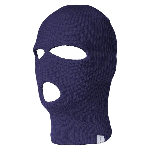 TopHeadwear 3-Hole Ski Face Mask Balaclava, Navy