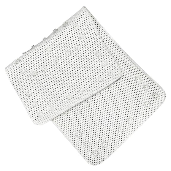 CIMAXIC White Bath Tub Mat with Suction Cups and Non Slip Design for Safe Bathing