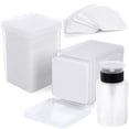 thumbnail image 1 of Almohadillas de algodón para uñas, 400 unidades, botella dispensadora y esmalte de uñas, 1 of 7