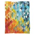 thumbnail image 5 of Colorful Triangle Geometry Simply Flannel Blankets Plush & Cozy Blanket Throw for Winter Autumn,40x50 Inch Fuzzy Throw Christmas Halloween, 5 of 5