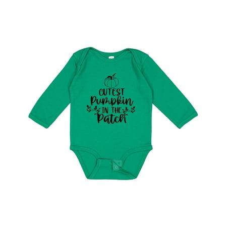 

Inktastic Thanksgiving Cutest Pumpkin in the Patch Gift Baby Boy or Baby Girl Long Sleeve Bodysuit