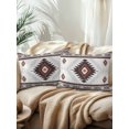 thumbnail image 2 of Outdoor Pillows Waterproof, Brown Beige Boho Bedding Throw Pillows with Insert for Couch Sofa Bed, Vintage Ethnic Tribal Southwestern 12x20 Inch Pillowcases Decorative Camping Patio Pillow Set of 2, 2 of 8