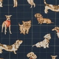 thumbnail image 4 of Sunset Trading Happy Dog Fabric Recliner with Two Matching Pillows in Navy Blue, 4 of 8