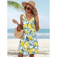thumbnail image 4 of The Lemon Dresses 2026 Loose V Neck Sleeveless Dress Sundresses Swimsuit, 4 of 13