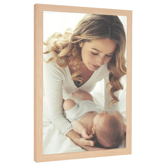 Marco de Fotos JDZIVTOP 46x46 cm Beige con Textura de Madera Rústica