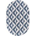 thumbnail image 2 of Jill Zarin Outdoor Collection Area Rug - Napa (5' 3" x 8' Oval Blue/Ivory), 2 of 7