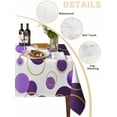 thumbnail image 2 of Purple Polka Dots Table Cloth, Waterproof Tablecloth for Square Tables, Modern Abstract Art Reusable Washable Fabric Table Cover for Restaurant Kitchen Dining Tables 60"x60" Geometric, 2 of 9