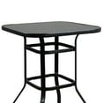 thumbnail image 4 of Tcbosik Wrought Iron Glass High Bar Table Patio Bar Table,for Home,Bars, Restaurants, Black, 4 of 10
