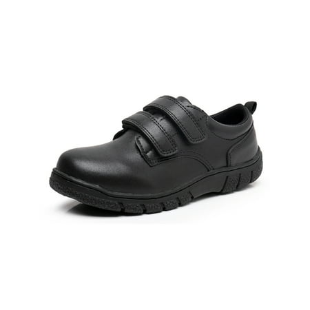 

Ferndule Boy Round Toe Moccasins Performance Nonslip Fashion Loafers Lightweight Slip On SMV03-Black 10C