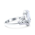 thumbnail image 2 of Art Deco Marquise Wedding Engagement Ring CZ 925 Sterling Silver Size 10, 2 of 6