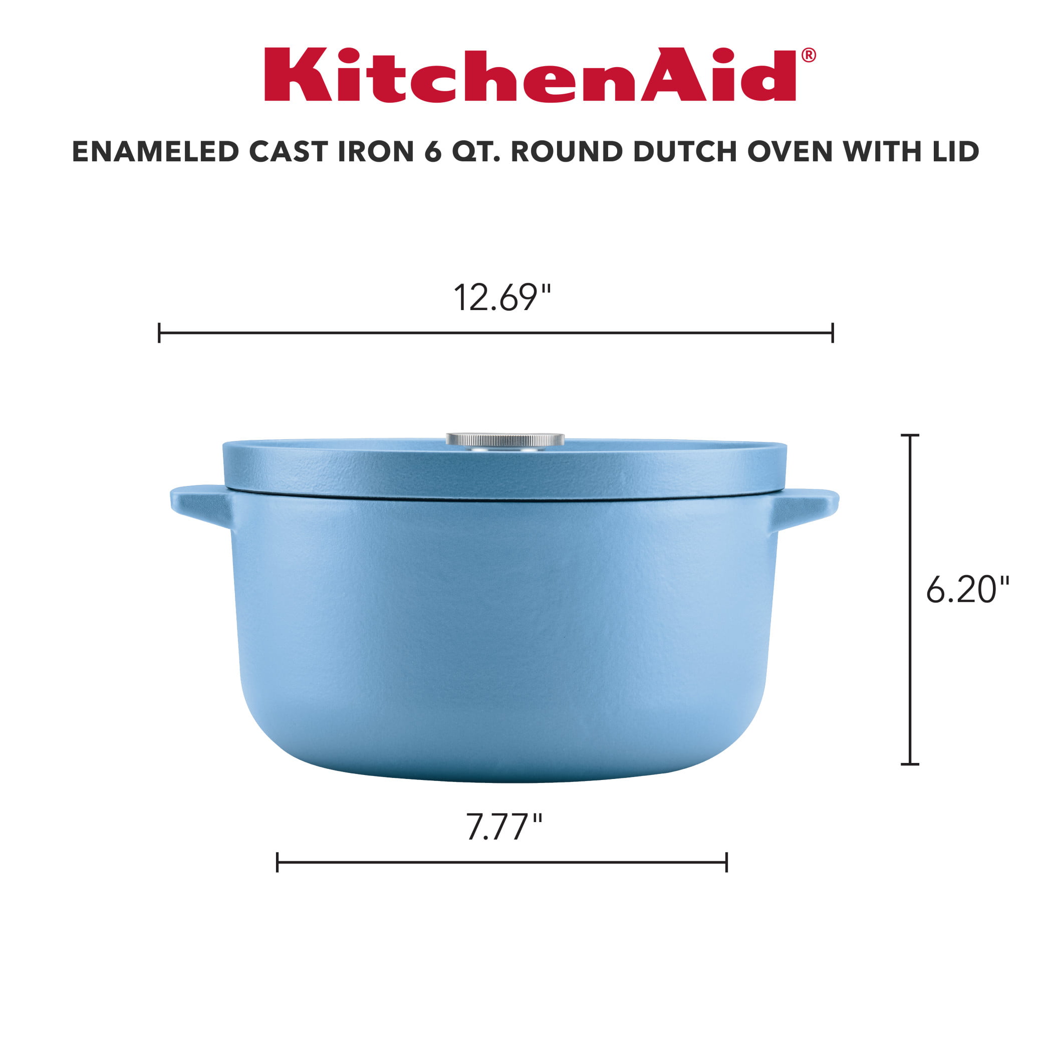 KitchenAid Enameled Cast Iron Induction Dutch Oven, 6-Quart