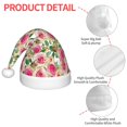 thumbnail image 4 of Honeii Rose Flowers Print Hat Santa Claus Hat For Xmas Party, Christmas Caps For Boys Girls Child,Christmas Beanie, 4 of 6