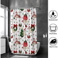 thumbnail image 4 of Coolnut Bath Shower Curtain Liners Christmas Sloth with Presents 60x72in Polyester Waterproof with 12 Curtain Hooks, 4 of 6